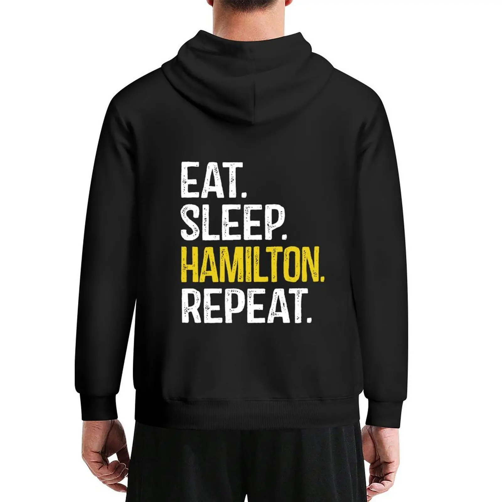 

Eat Sleep Hamilton Repeat Hoodie blouse autumn clothes mens clothes men's sweat-shirt japanese hoodie
