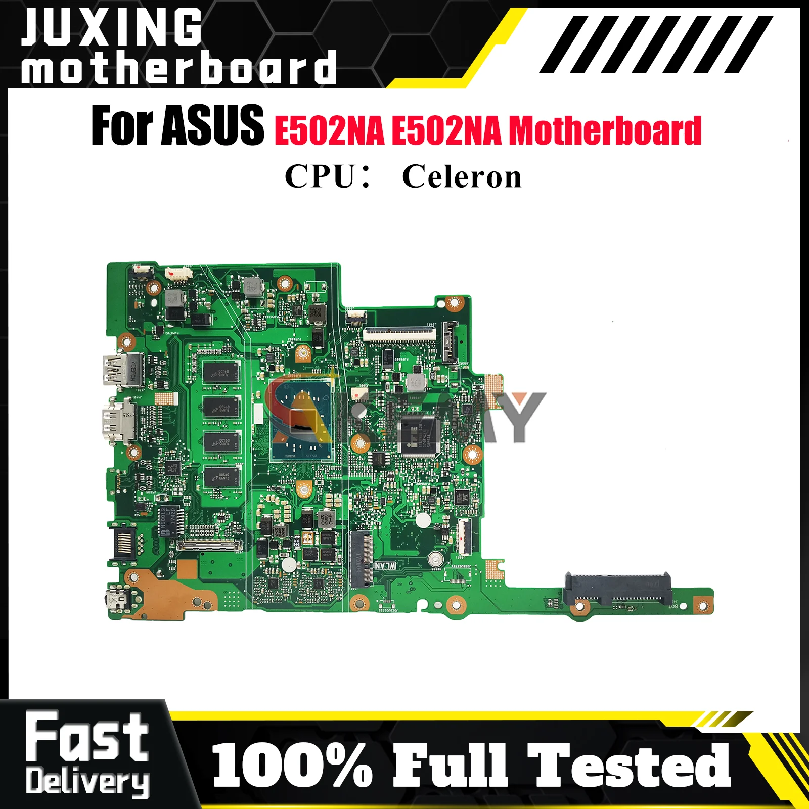 

E502NA Laptop Motherboard For ASUS EeeBook E502N E502NA Notebook Mainboard With Celeron CPU 100% tests OK fast shipping stk