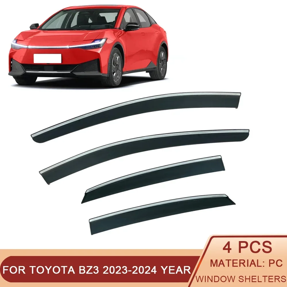 

For TOYOTA BZ3 2023-2024 Car Window Sun Rain Shade Visor Shield Shelter Protector Cover Sticker Exterior Accessories