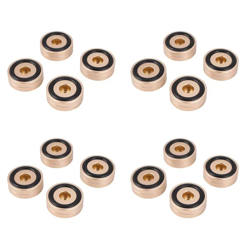 AT13 16PCS Turntable Isolation Feet Pads Aluminum Speaker Spikes Stand Foot Cones Base Mat For Audio Sound Amplifier