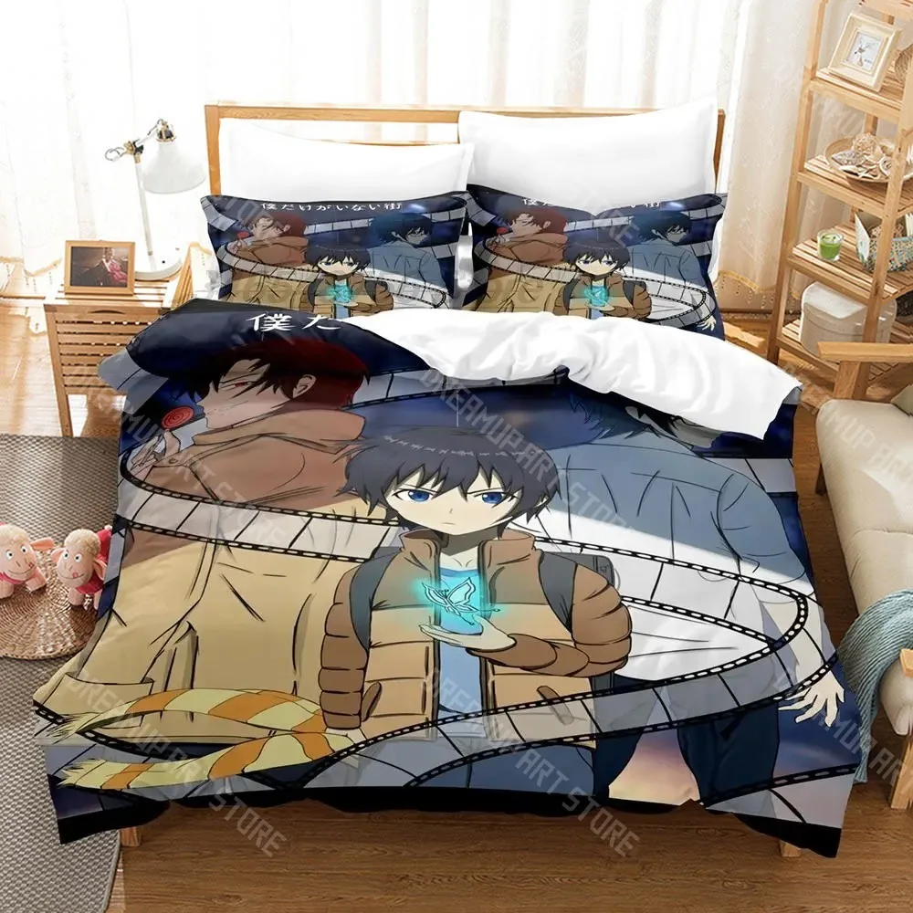 3D Printed Erased Anime Bedding Set for Boys Girls Duvet Cover Pillowcase Included Twin Queen King Full Single Double Sizes