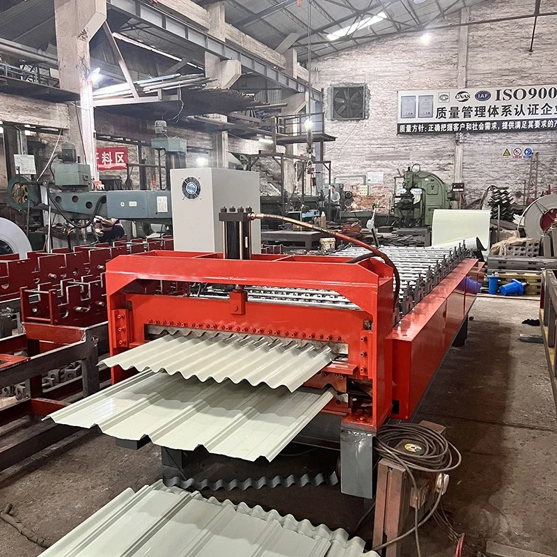 

High-accuracy Double layer Roofing Sheet Making Corrugated Iron Glazed Tile Veneer Metal Roof Wall Panel Roll Forming Machine