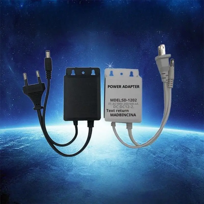 1Pcs Waterproof Black DC12V 2A EU/US Plug Power Adapter For CCTV Security Surveillance AHD Camera Charger