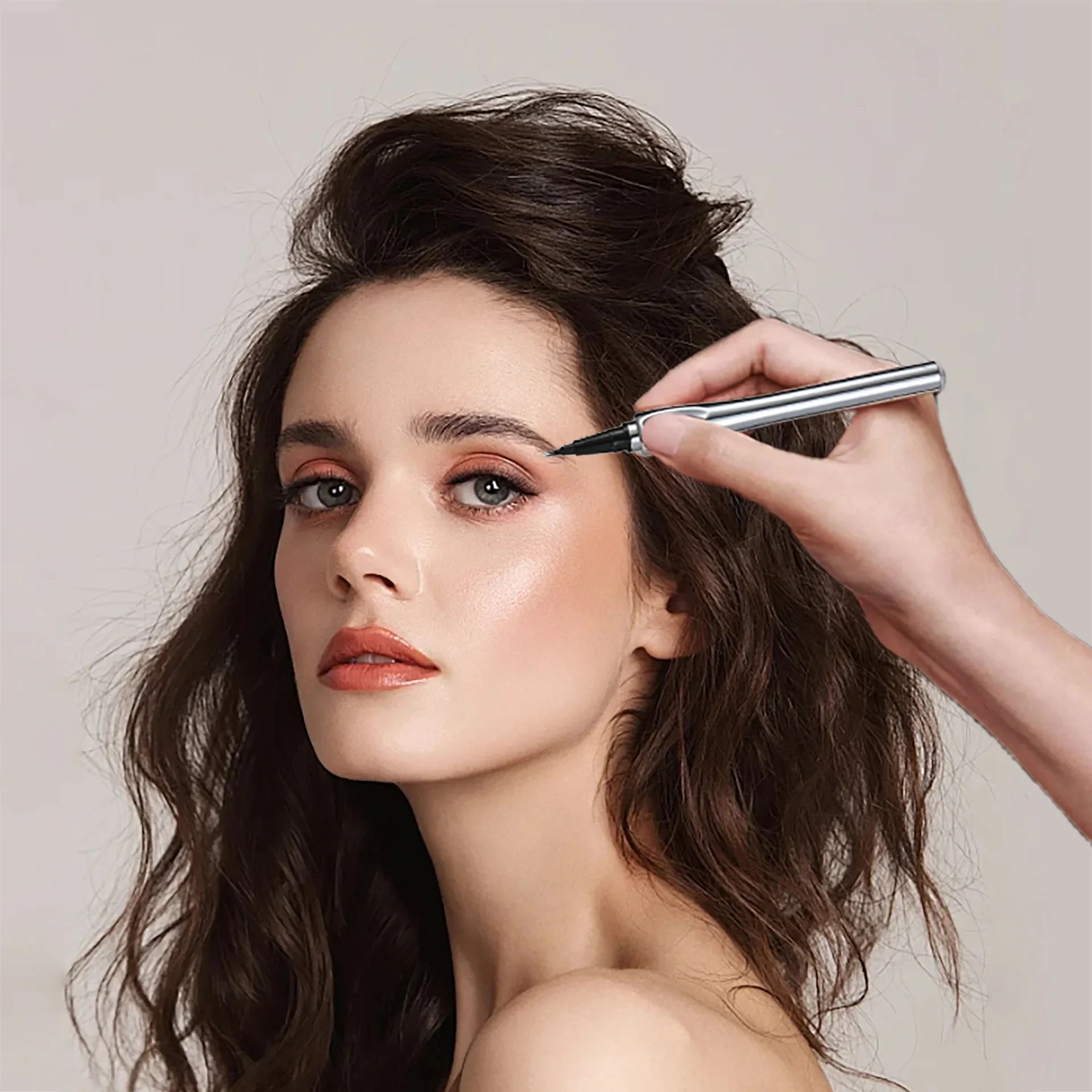 RUW Ultra-fine Waterproof Double-ended Eyebrow Pencil Smudge-proof Long-lasting Sweat-resistant Non-fading Natural Rooted CO:01