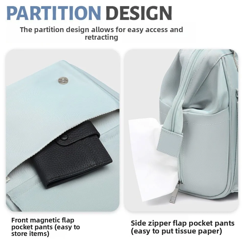 

Multifunctional Mommy Backpack Durable Material Anti Splash Water Mommy Shoulder Bag Maternity Design Wear-resistant