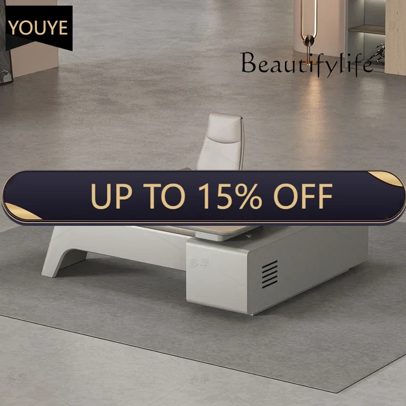 

Q Office Furniture Modern Chair Office Desk Asthetic Organiser Storage Drawers Kawaii Table Reception L Shaped Mesa De Escritori