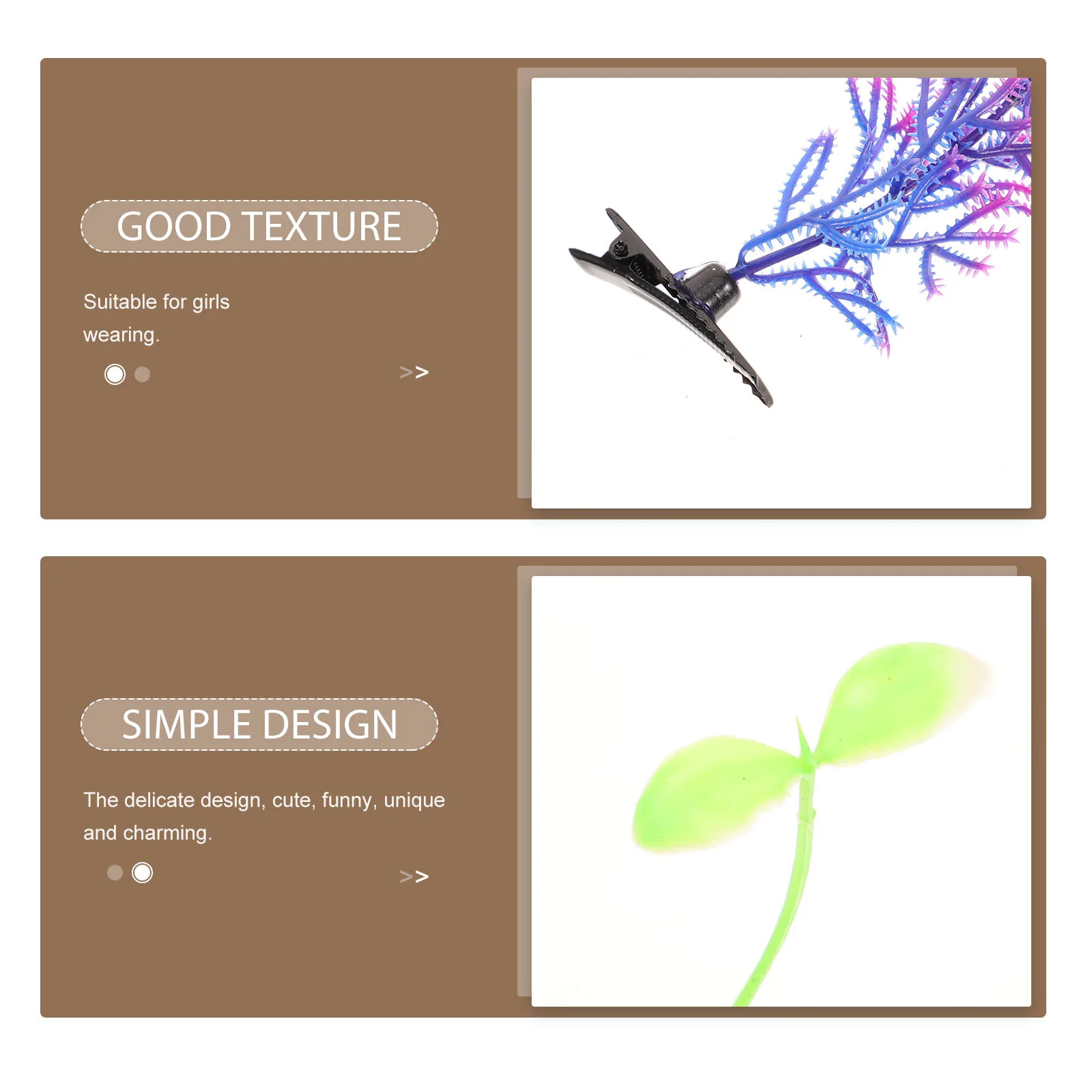 

30Pcs Artificial Plant Hair Clips Cute Funny Decorative Hair Accessories for Girls Special Occasions Weddings Sprout Clips