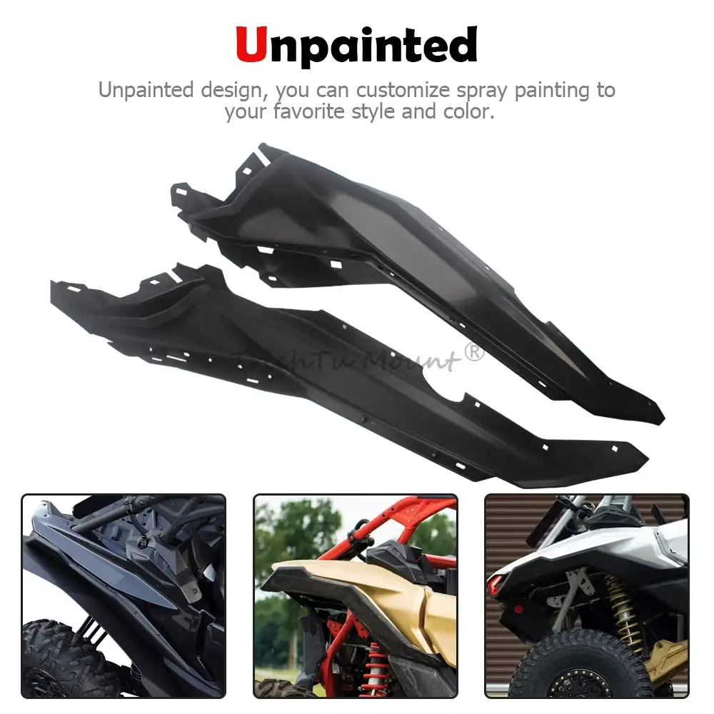 UTV/SXS Rear Fender Compatible with Can-Am Maverick X3 Max Turbo DPS RS RR 1000R 2017-2024 Accessories Rear Mudguard Kit - view 5