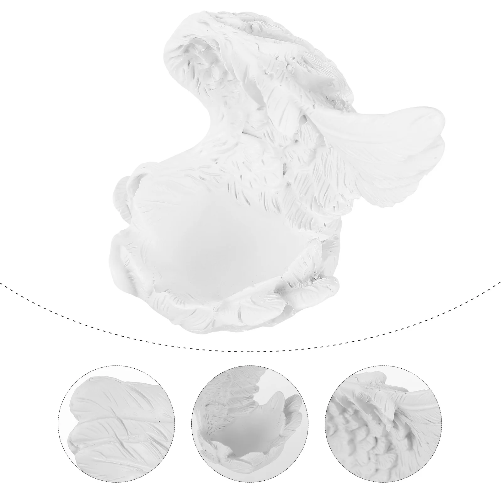 

1Pcs Resin Wing Shape Crystal-Ball Base Unique Angel Wing Sculpture Decorative Home Table Stand Crystal-Ball Base