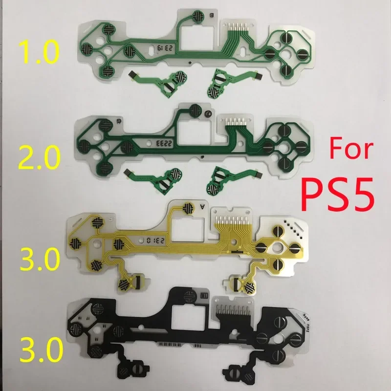 10pcs/Lot Replacement Original for Ps5 Conductive Film V1.0 2.0 3.0 Game Pad Controller Button Flex Cable Ribbon V1 V2 V3