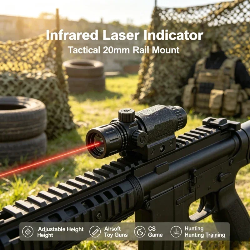 20mm Rail Infrared Laser Indicator Adjustable Height Plastic Housing for CS Game Toy Parts