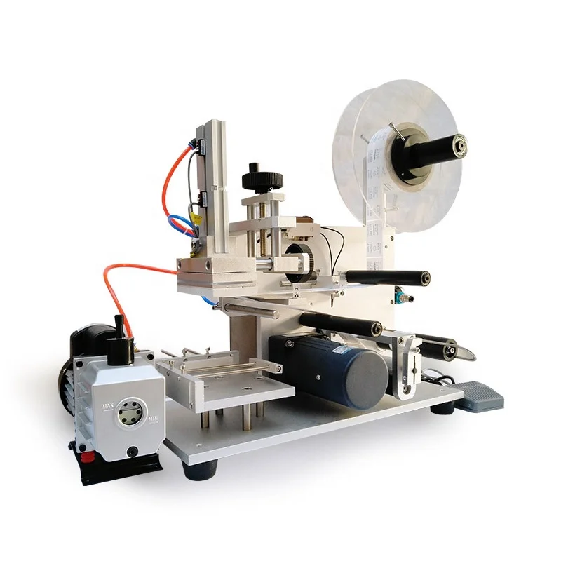 Etiquetadora Semiautomática de Sobremesa para Superficies Planas, para Cajas de Cartón de Alimentos, Botellas Cuadradas, Latas, Núcleos de Motor