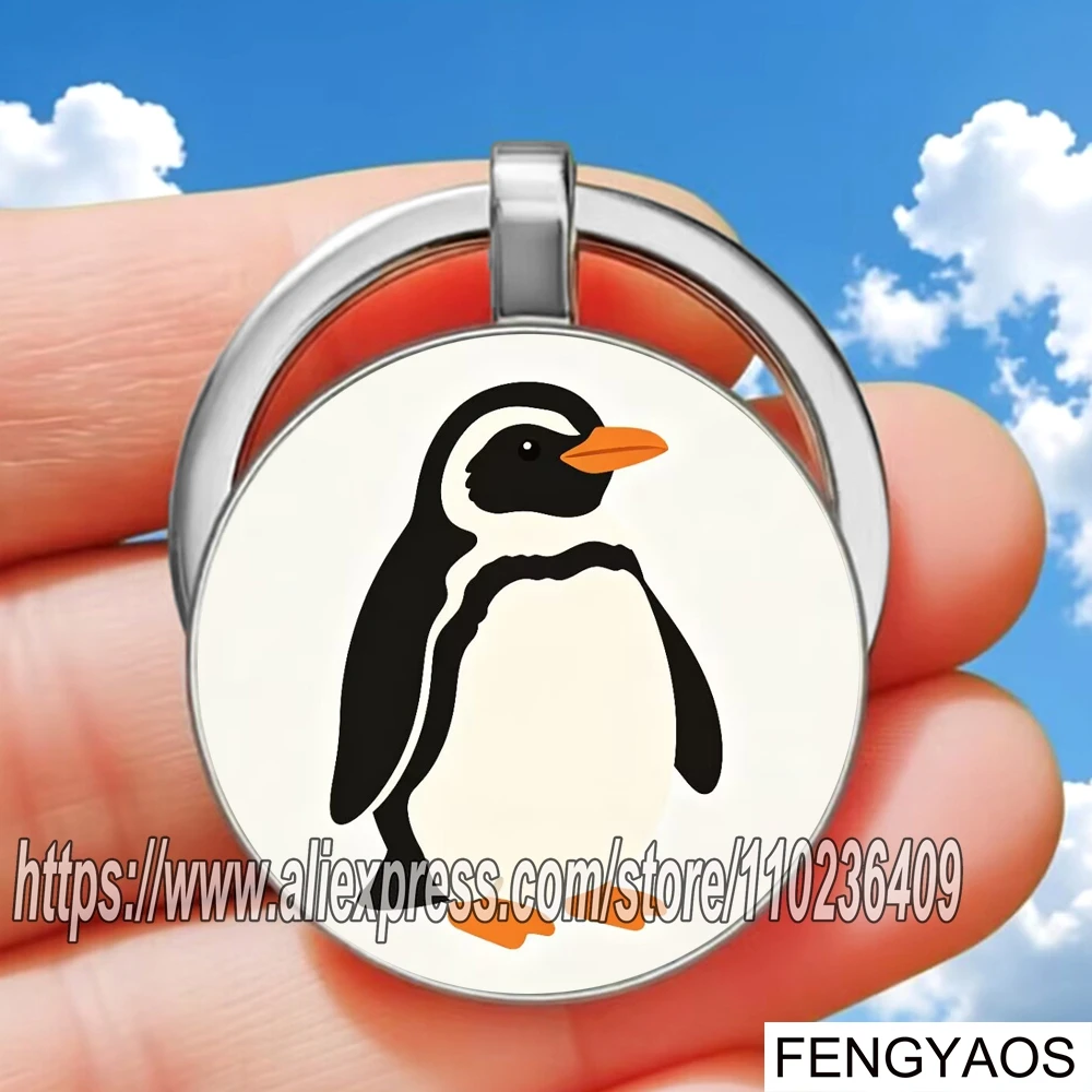 Chilean Penguin Keychain for Women Chile Tourism Commemorative Gift Keychains Cute Penguin Key Ring