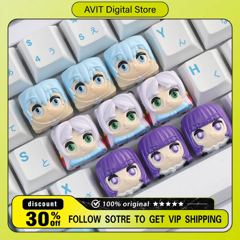 

Frieren: Beyond Journey's End Keycap for DIY Backlit Keycaps for Pc Gaming Classic Key Cap Suit Suit Anime ESC Fern Anime Gifts