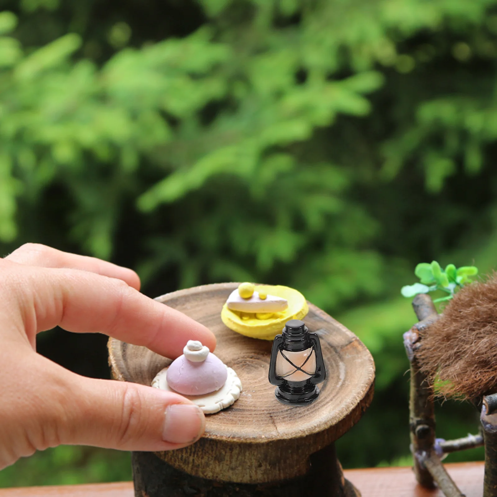 12 個ミニチュアランプヴィンテージスタイルオイルライトドールハウス装飾ミニハウス DIY クラフトデスクトップディスプレイマイクロ風景