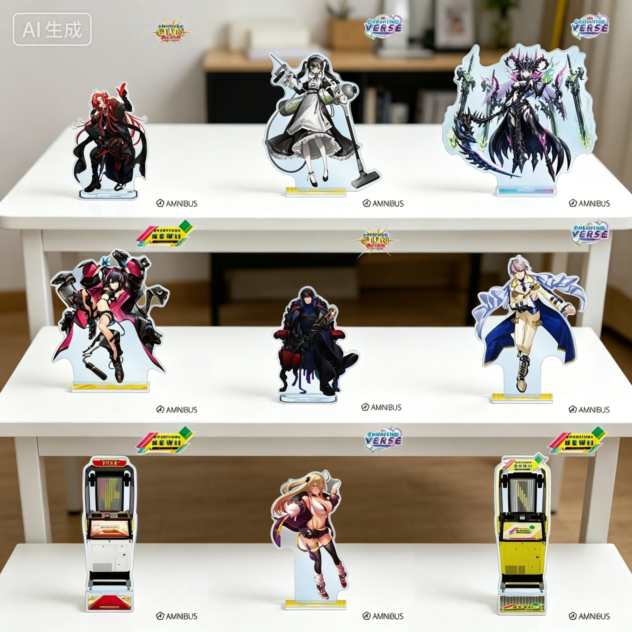 Musical game CHUNITHM Astraea Kaoru Tanamachi Haruna Mishima Video game console Acrylic Stand Model Plate Keychains Desk Decor