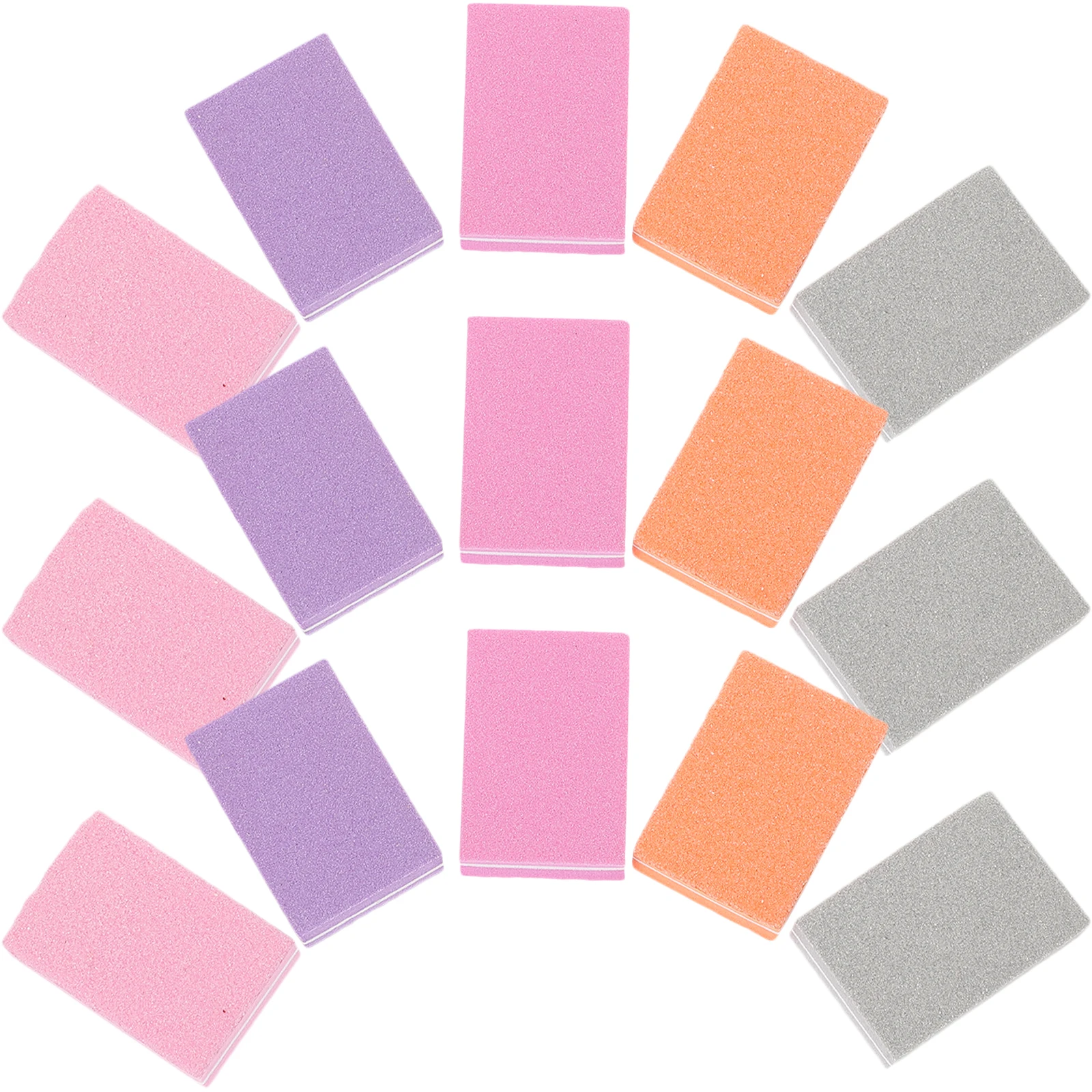 50 Stück doppelseitige Block-Nagelfeile, Schwammmaterial, Pufferfeile für Maniküre, Pediküre, kompakt, leicht, tragbar