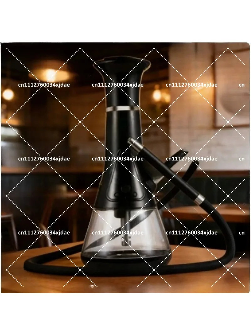 Portable LED Electric Shisha Set, One-Touch Hookah Kit for Party Bar Use