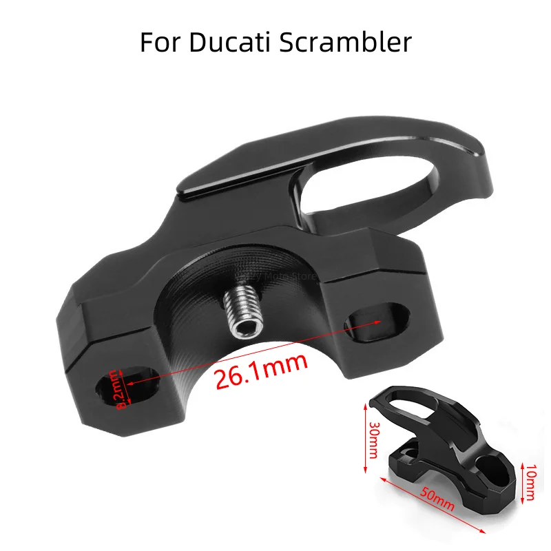 For Ducati Scrambler 400 800 1100 2014-2019 Motorcycle CNC Brake Master Cylinder Bracket Bag Luggage Clamp Holder Helmet Hook