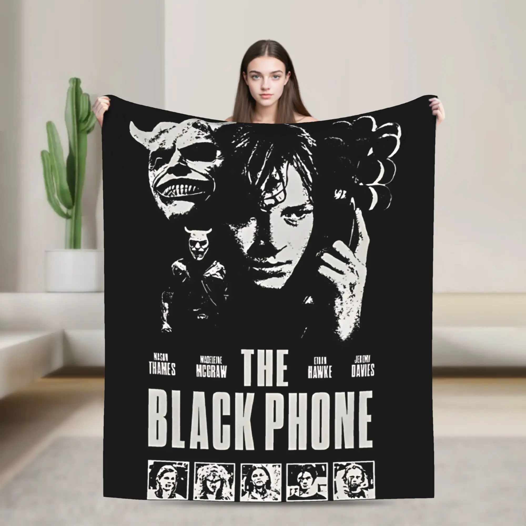 الهاتف الأسود فيلم الرعب البطانيات الزخرفية الفانيلا رمي بطانية للمنزل ديكور لينة الدافئة تصميم جودة المفرش هدية #1