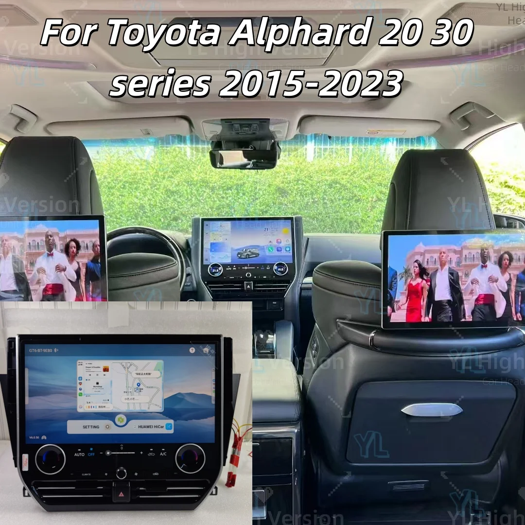 

ym All-new Car Radio Android For Toyota Alphard 20 30 series 2015-2023 CarPlay Multimedia Video Player GPS WIFI Stereo Head Unit