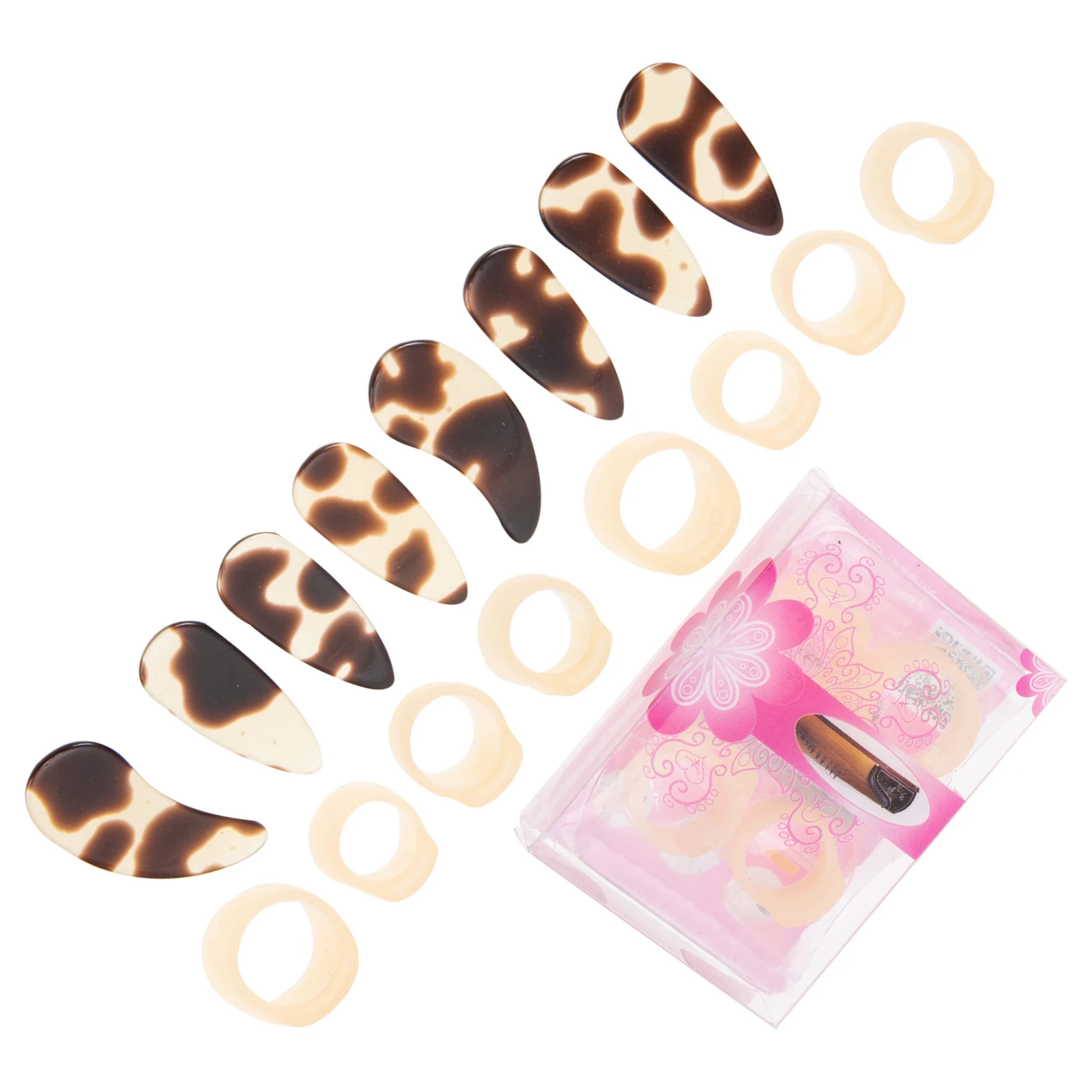 

Guzheng Nail Covers Silicone Finger Protectors 1 Set Left Right Hands Durable Safe Musical Instruments