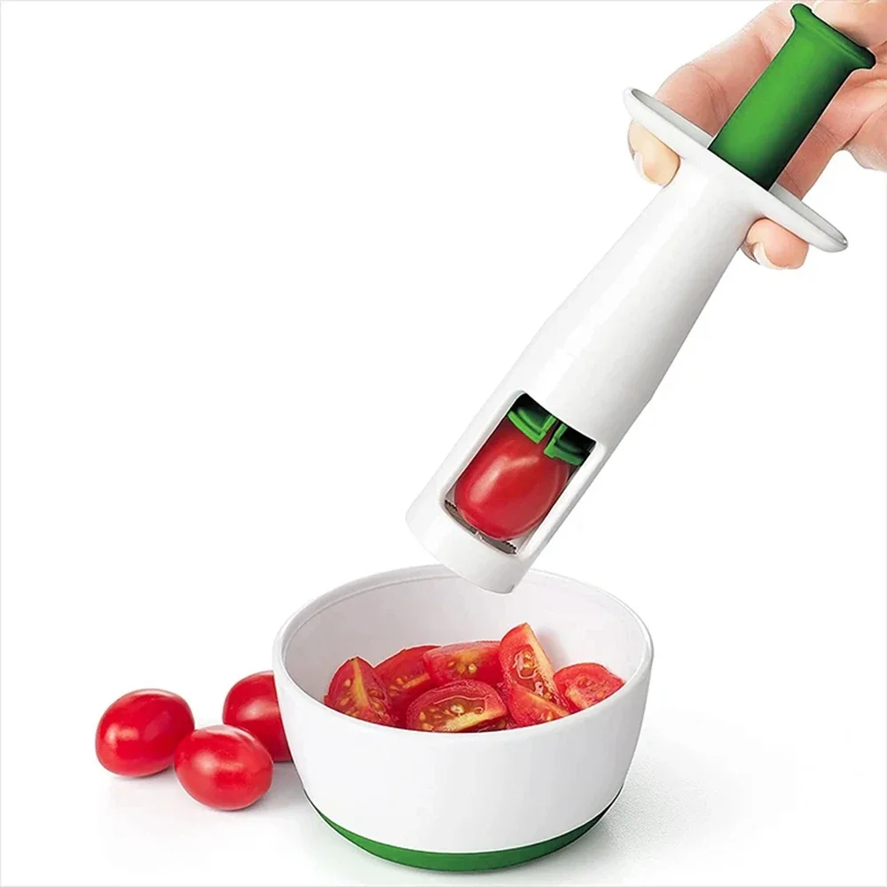 

Tomato Slicer Cutter Grape Tools Cherry Fruit Salad Splitter Artifact for Toddlers Small Kitchen Accessories Cut Gadget for Baby