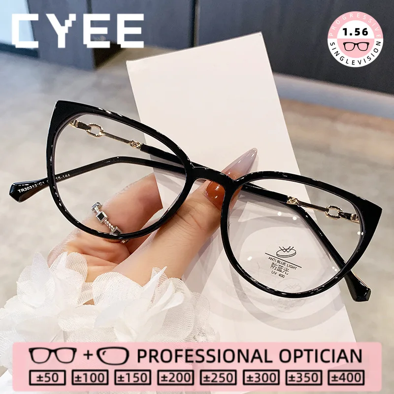 

CYEE Vintage HD Reading Glasses Blue Light Blocking High Quality Eyewear Customization Myopia Prescription Optical Eyegiasses