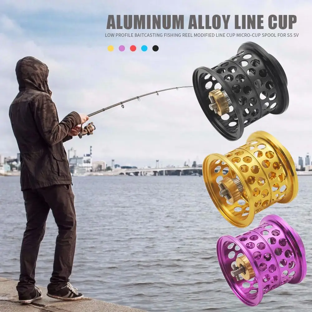 Low Profile Baitcasting Fishing Line Cup Reel Modified Micro-cup Spool Durable Practical and Simple Portable for SS SV