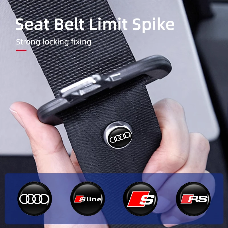 

Car Seat Belt Limit Buckle Anti-Slip Button Clip Stopper Accessories For Audi Quattro A1 A3 A4 A5 A6 A7 A8 Q2 Q3 Q5 Q7 Q8 TT S3