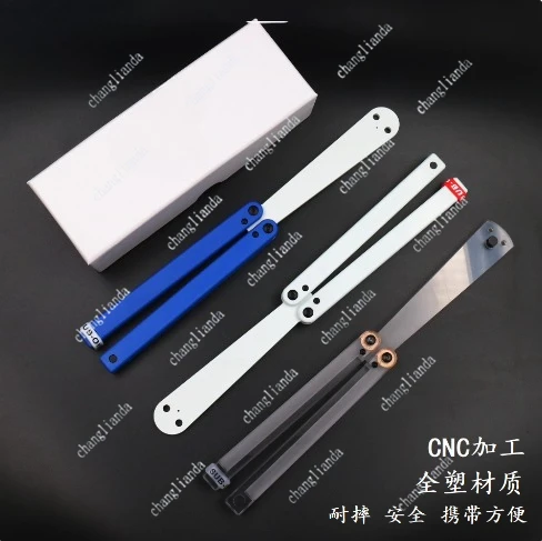 XDYY Clone Squiddy Practice Butterfly Knife Plastic Unshaved Folding Pocket EDC Balisong Trainer