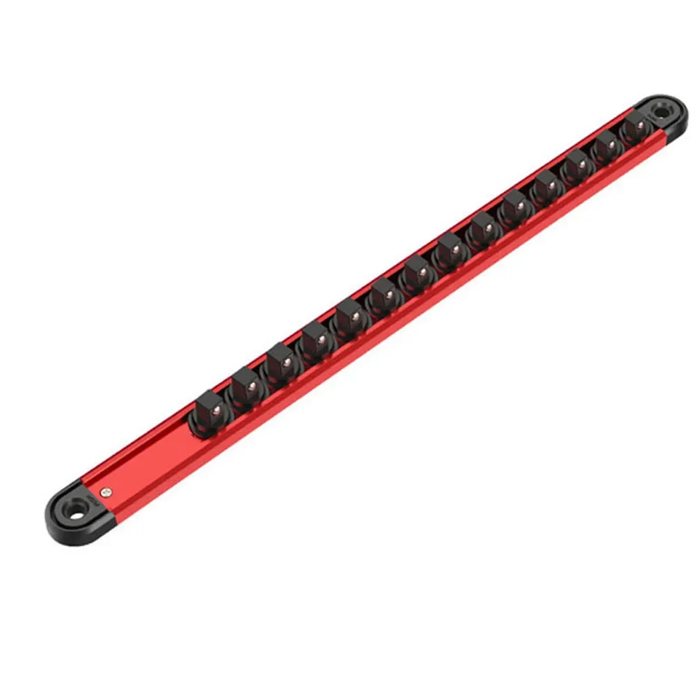 

Magnetic Socket Rail 360 Swivel Holder Efficient Garage Storage Heavy Use Socket Organizer With Magnetic Clips