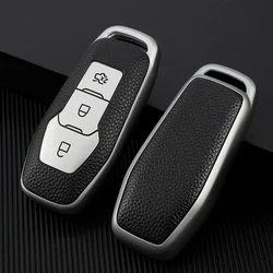 Leather TPU Car Remote Key Case Cover Holder For Ford Focus 3 4 ST Mondeo 5 MK5 Mustang F-150 Explorer Edge Fiesta Kuga MK3 4