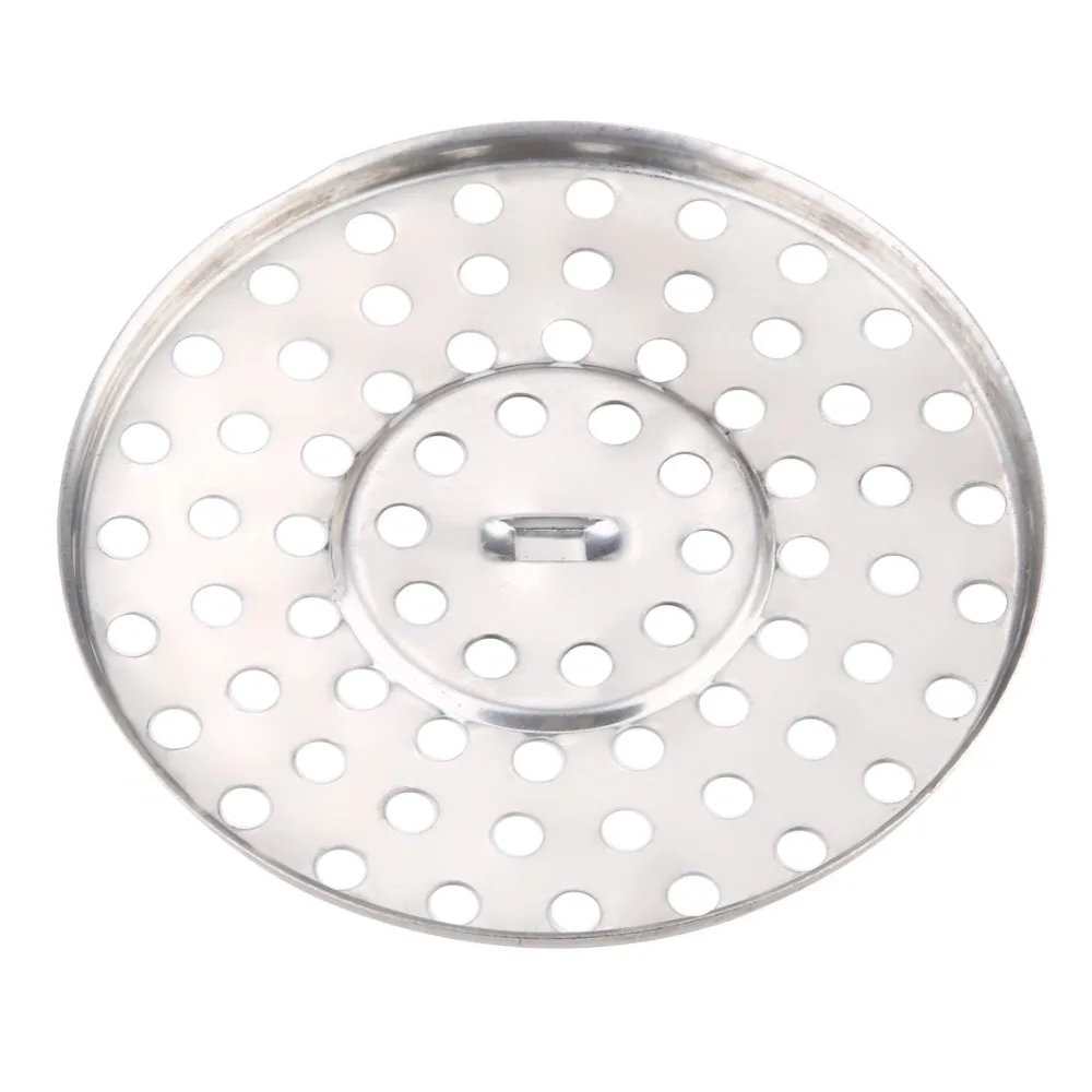 2 Pack 304 Stainless Steel Shower Floor Drain Small Holes 8.5cm/3.34inch Diameter Floor Drainage Gully Flat Round Hair Catcher
