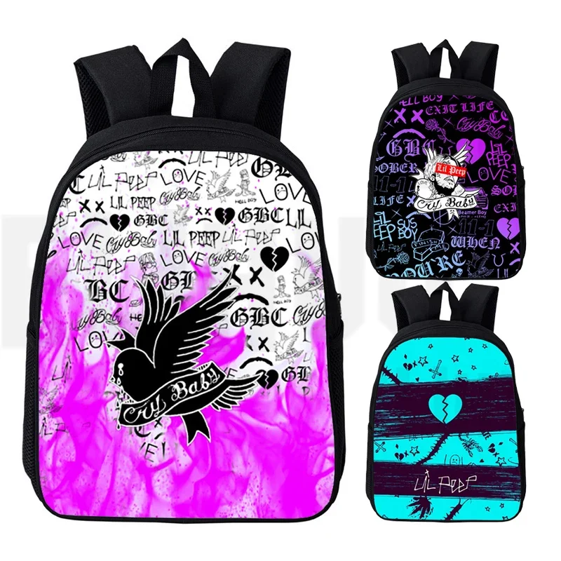 Lil Peep Printed Backpack Men Women Harajuku School Backpacks Laptop Backpack for Boys Girls Popular Lover Popular Travel Bag