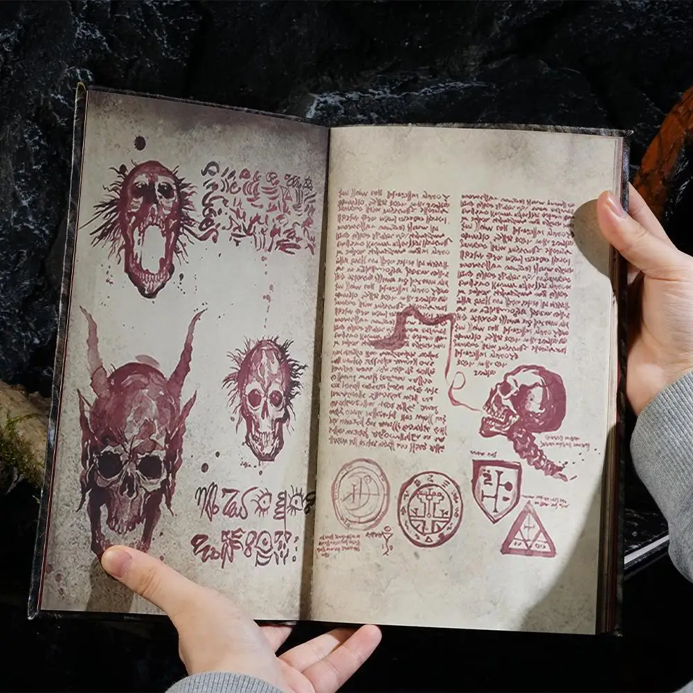 Necronomicon-libro mágico oscuro demoníaco, modelo de juguete de resina para Halloween, decoración de escritorio para el hogar, utilería de colección de películas