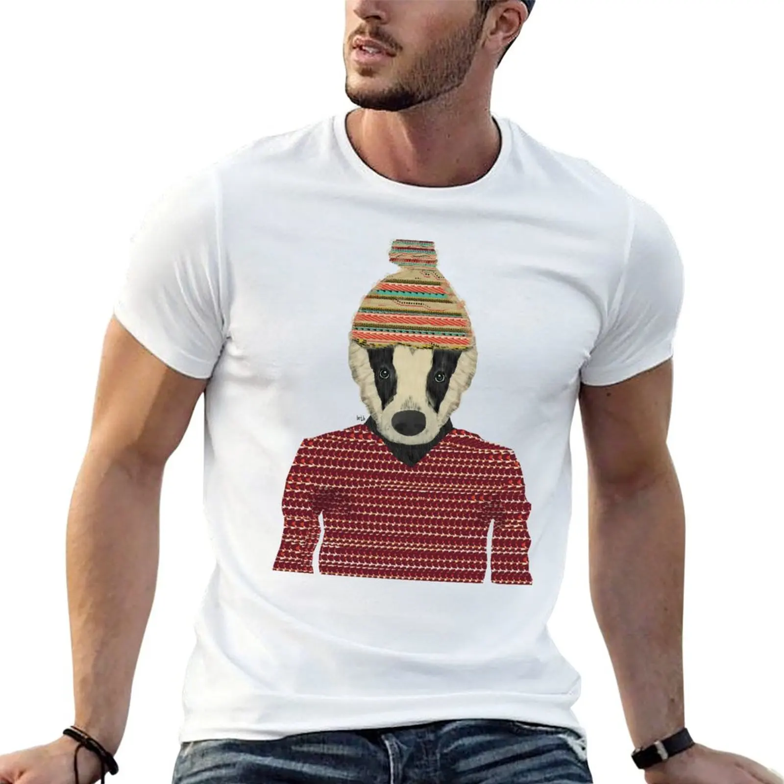 man men Seb for t shirts cotton shirts badger t T-Shirt man for the