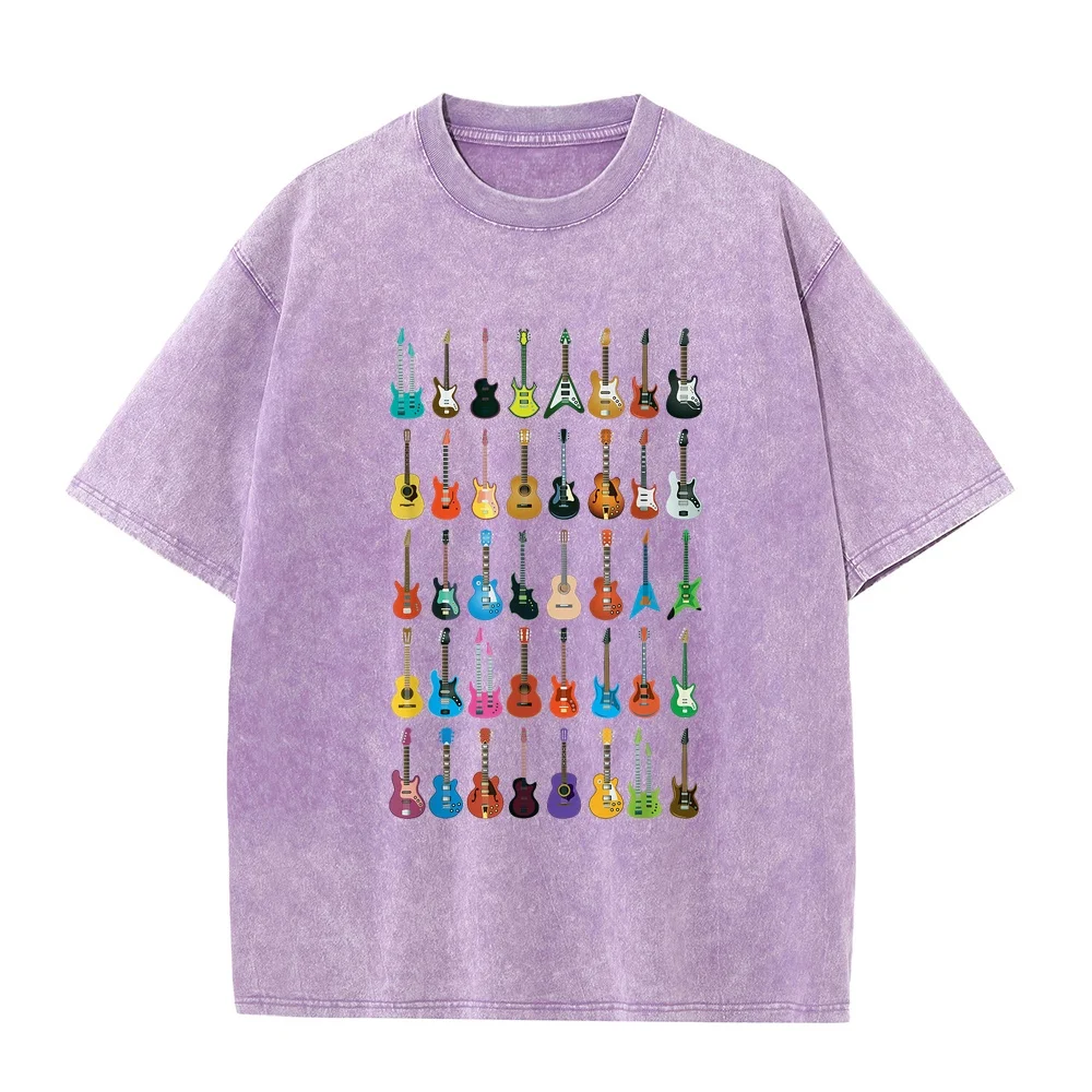 Love Guitar Different Guitars Music Lover Funny Gift T-Shirt Small 반팔티 Korean Popular Clothes Short Sleeve Men Big Tall T Shirt