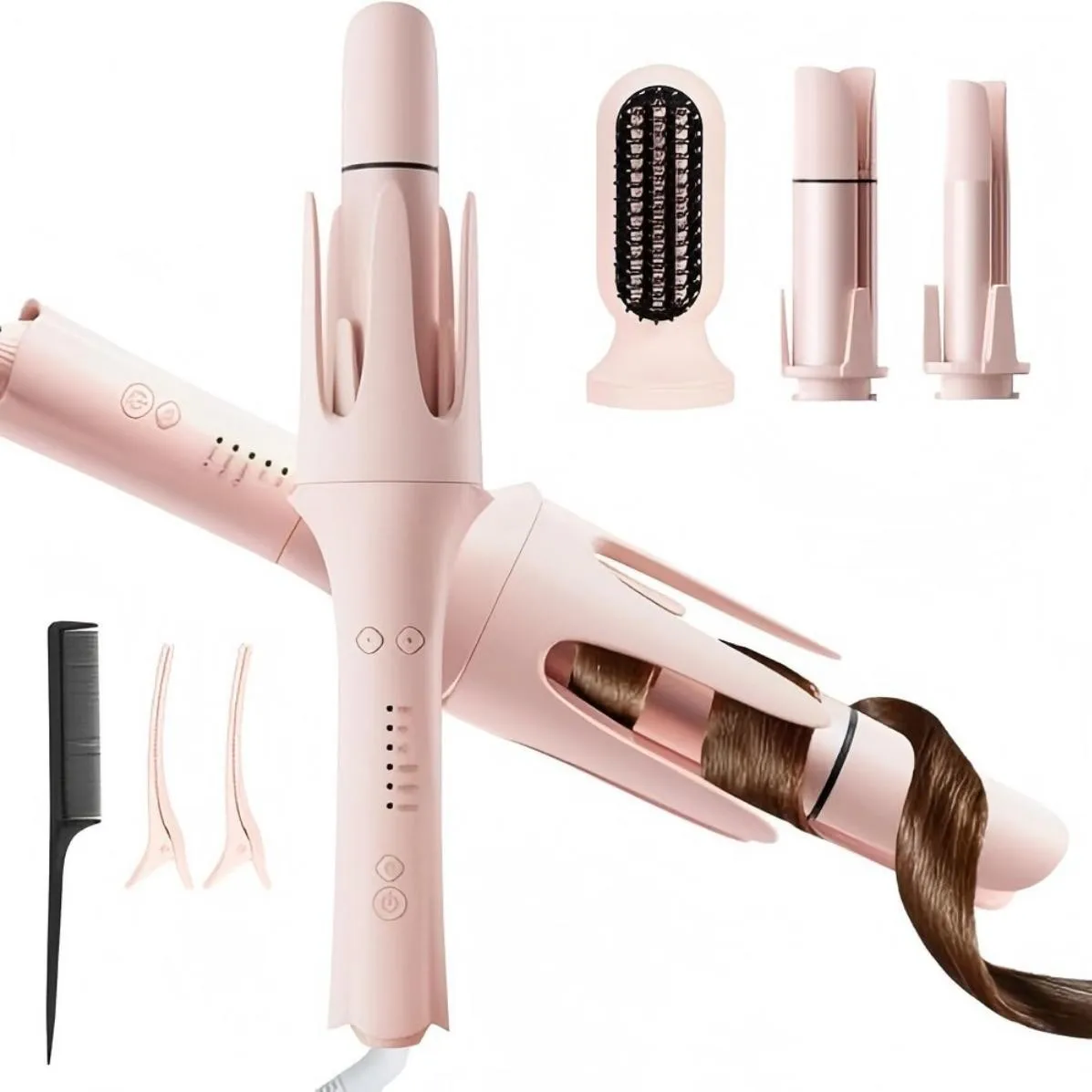 4IN1 Automatic Hair Curler Negative Ion Ceramic Curling Iron - 40mm Large Wave Perm for Woman, Lazy Person Electric Curling Wand