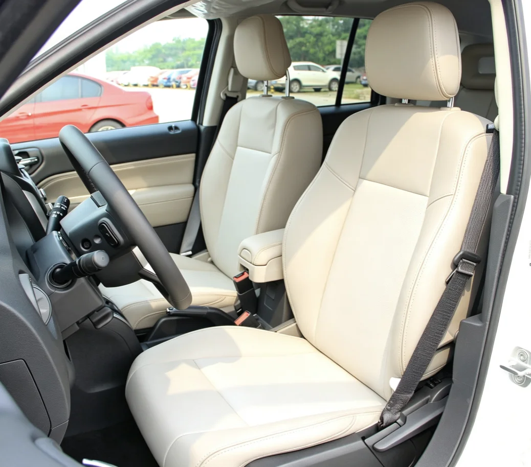 Für Jeep Compass 2011~2014 Maßgefertigte Autositzbezüge Luxuriöses Nappaleder 100% Passgenau Innenausstattung 360 ° Vollständige Abdeckung – Detail 1