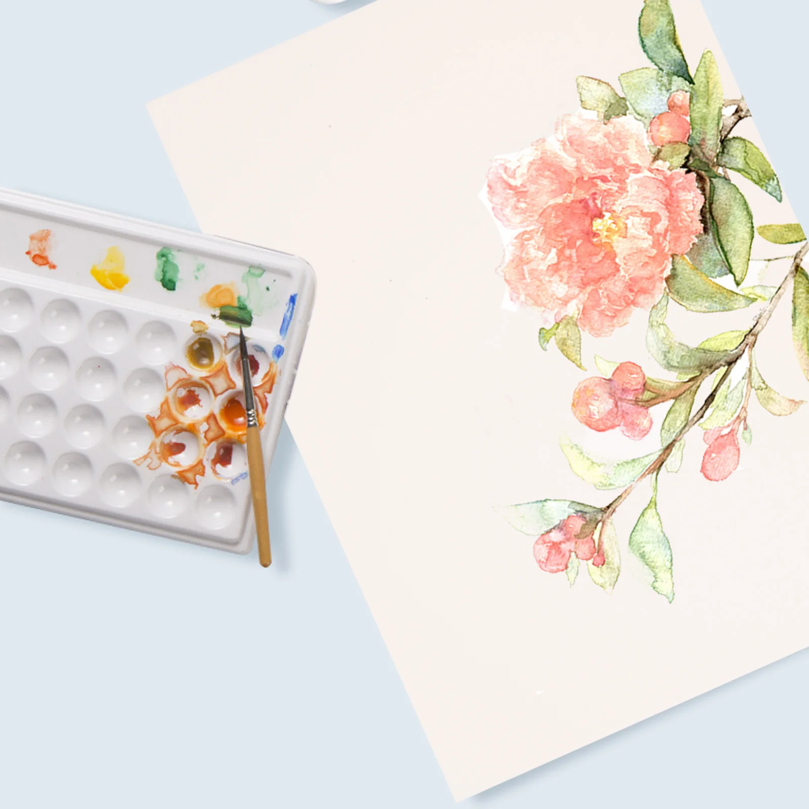 لوحة رسم بألوان مائية للطلاب، لوازم الرسم، ورق فني ناعم ومتين ومتعدد الاستخدام، ورق فارغ بالضغط على البارد