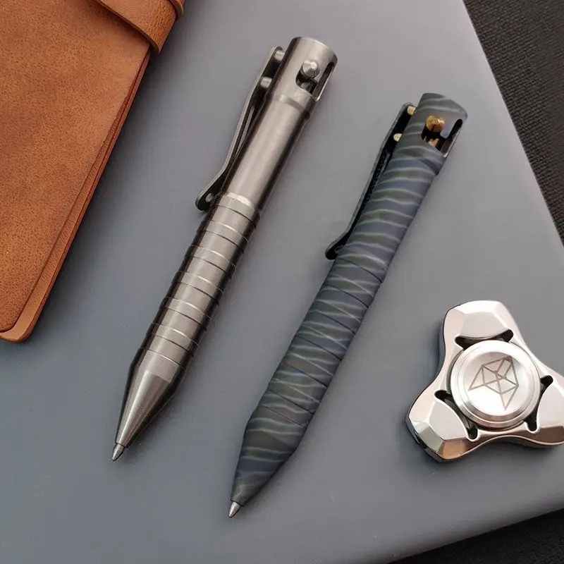 Outdoor Portable EDC Multifunction Titanium Alloy Self Defense Bolt Tactical Pen