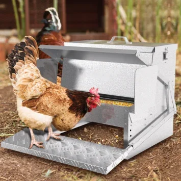 Exclusive Offers Poultry Farm Metal Automatic Foot Pedals Metal Feeder Chicken House Animal Farm Equipment