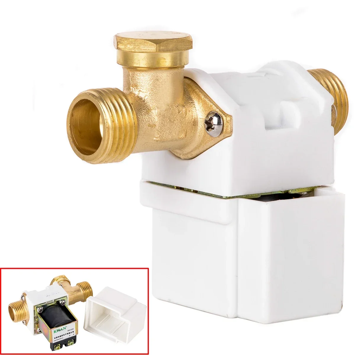 

1pc Practical 1/2" Electric Solenoid Valve 12V DC 250mA 0.02 - 0.8Mpa for Water Air N/C Normally Closed Solenoid Valves