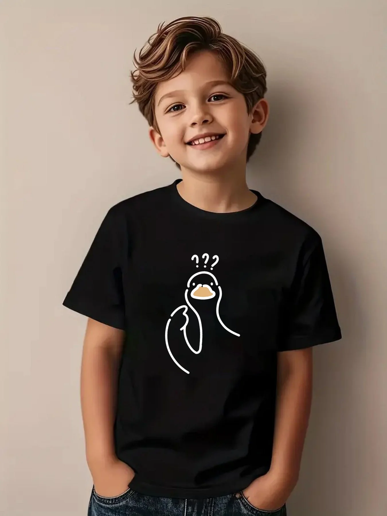 T-shirt per ragazzi T-shirt stampata per bambini per ragazze Abbigliamento modale Maniche corte Abbigliamento per ragazzi