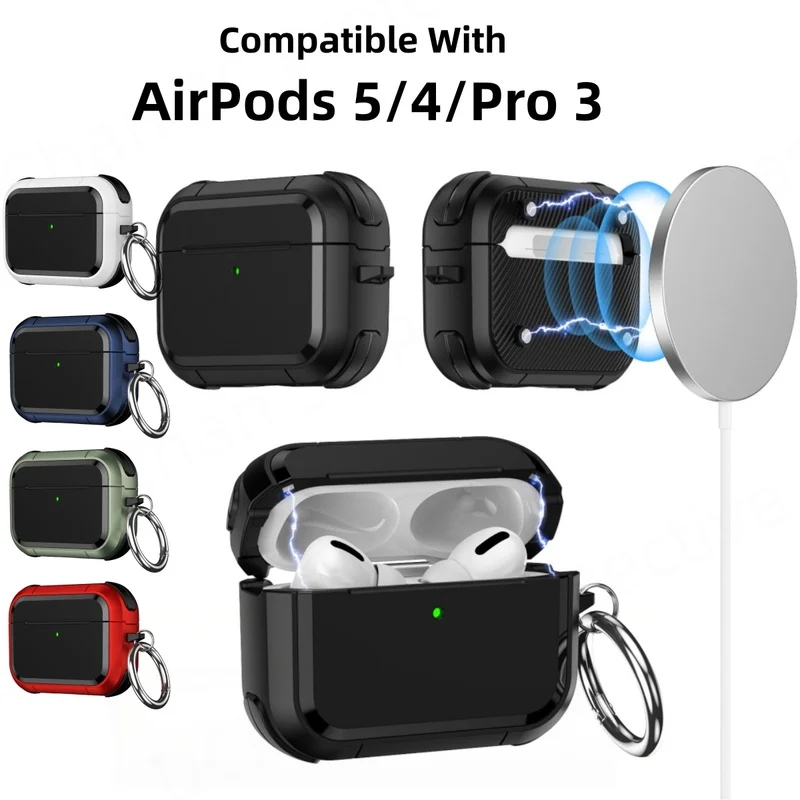 2026 for AirPods 5 Magsafe Case Magnetic Wireless Charging Cases for AirPods 5/4 ANC Fund for Apple AirPods Pro 3/4/5 Case Cover