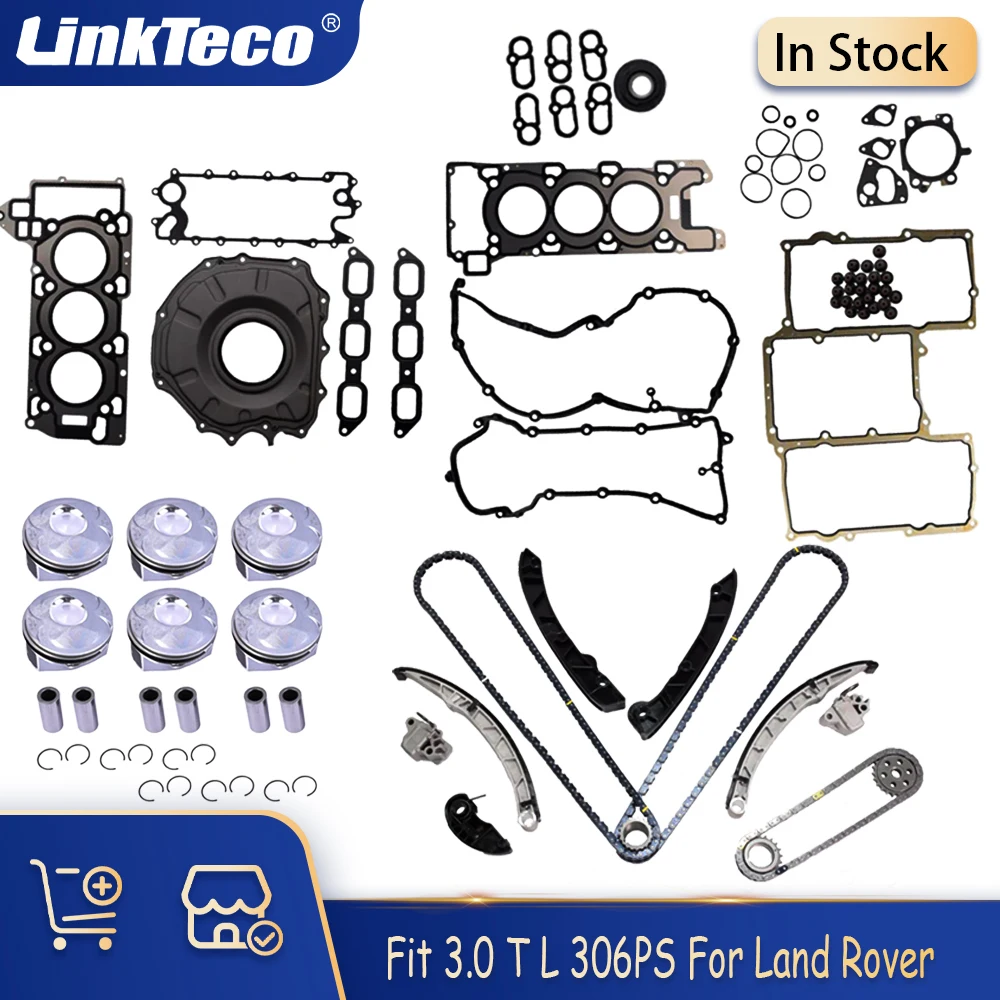 

Engine Parts Full Gasket Set Fit 3.0 T L Gas 306PS AJ126 For JAGUAR F-PACE XE XF XJ LAND ROVER DISCOVERY RANGE ROVER 3.0T 3.0L