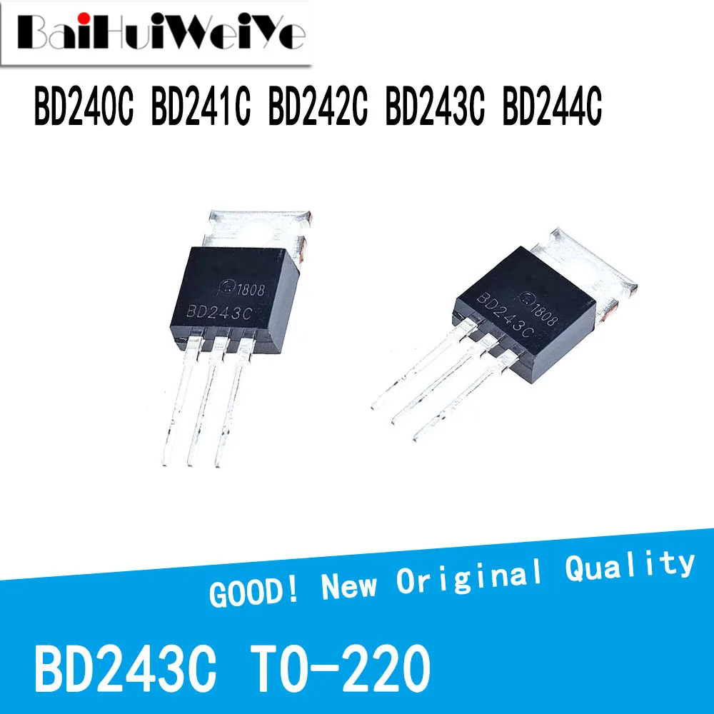 10PCS/LOT BD240C BD241C BD242C BD243C BD244C Power Crystal Transistor TO-220 New Good Quality Chipset