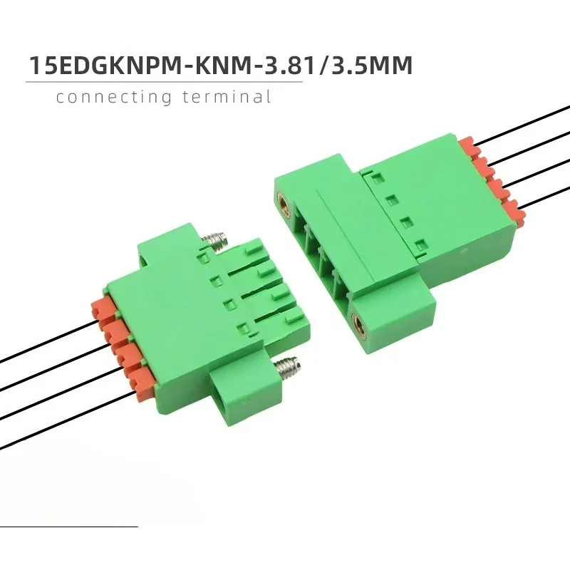 5Pairs ultra-thin JM15EDGKNPM3.81mm/3.5mm pitch with ear solder-free butt spring pressing terminal screw-free fast