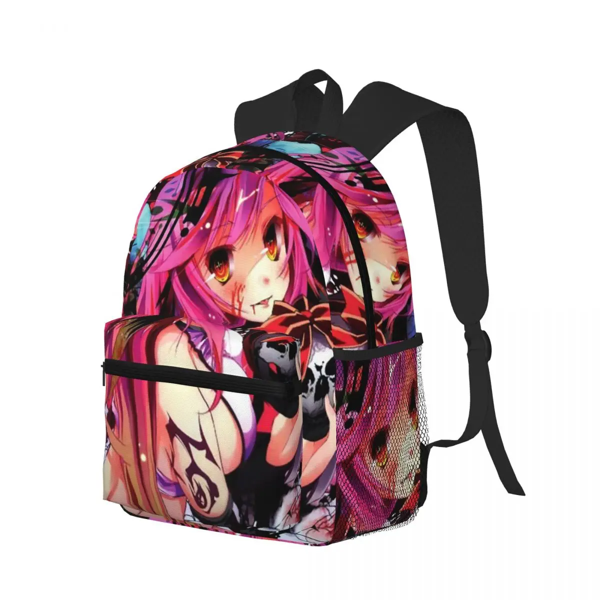 

Jibril аниме «Нет игры, нет жизни», студенческий рюкзак, школьная сумка, походный дорожный рюкзак для мальчиков и девочек, модная сумка для книг, сумки на плечо